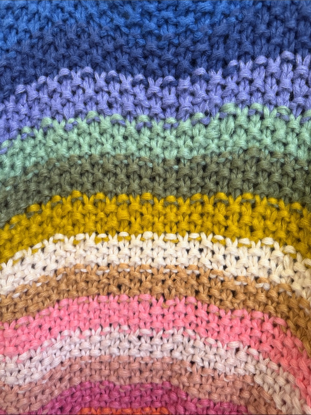 SAACHI Multicolor Chunky Stripe Open Cardigan — - Picture 8 of 9
